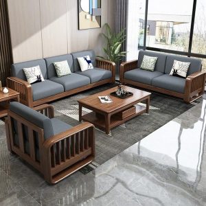Mẫu ghế sofa tay gỗ đẹp hiện đại