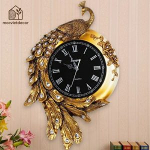 Đồng hồ chim công trang trí nội thất