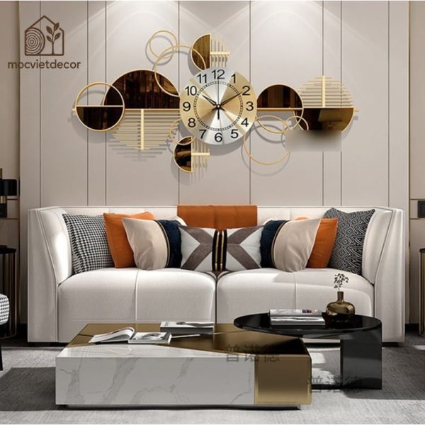 Đồng hồ trang trí hiện đại cho phòng khách