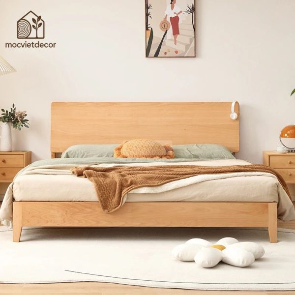 Giường Ngủ Gỗ Tự Nhiên - Hình ảnh 4