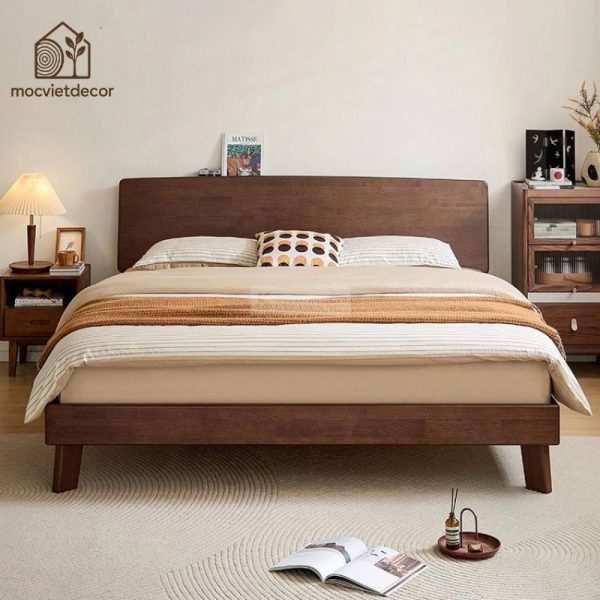Giường Ngủ Gỗ Tự Nhiên Phong Cách Hàn - Hình ảnh 2